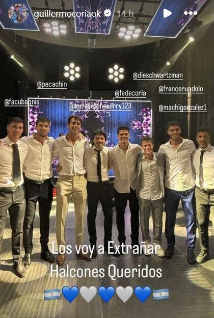 La historia de Instagram de Guillermo Coria, quien dio el presente en el casamiento de su hermano