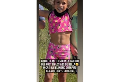 La historia de Instagram que Cinthia Fernández compartió con su comunidad