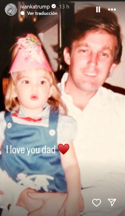 La historia de Instagram que subió Ivanka Trump en apoyo a su padre Donald Trump