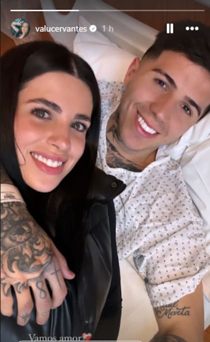 La historia de Instagram subida por la mujer de Enzo Fernández, tras la operación del futbolista