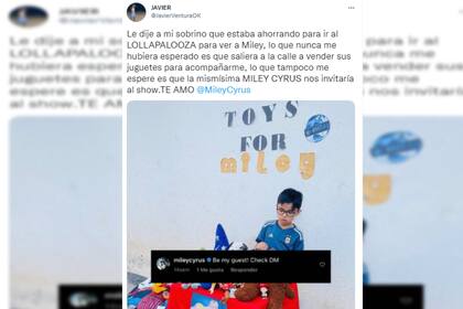 La historia de Javier y Santino se volvió viral (Foto Twitter @JavierVenturaOK)