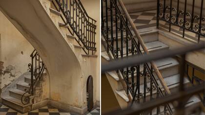Las escaleras antes de convertirse el edificio en la sede de Casa FOA