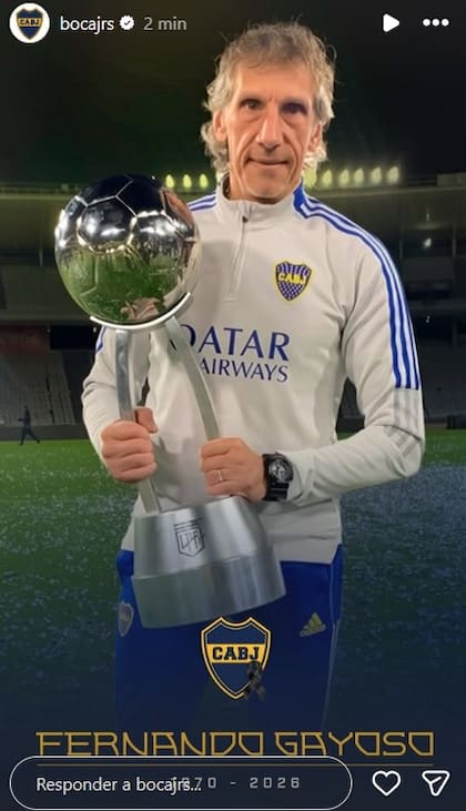 La historia en Instagram para despedir a Gayoso