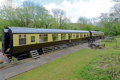 La historia estacin de trenes de la poca victoriana, disponible a la venta en un condado de Inglaterra