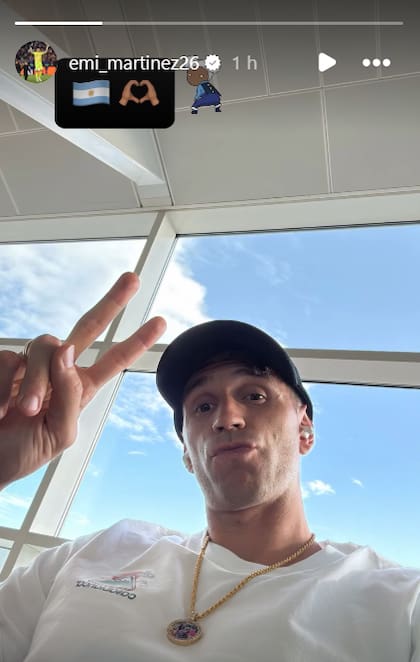 La historia que compartió el futbolista en su cuenta de Instagram