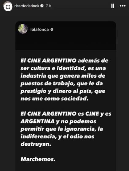 La historia que compartió Ricardo Darín en su cuenta de Instagram