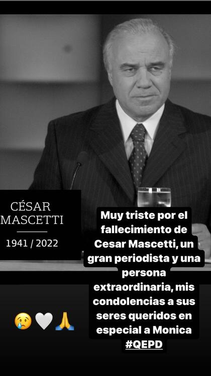 La historia que subió Gabriela Sabatini en su cuenta de Instagram