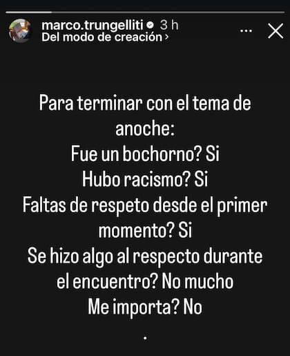 La historia que subió Marco Trungelliti sobre lo que sufrió durante su encuentro con Daniel Mérida, en el Masters 1000 de Madrid