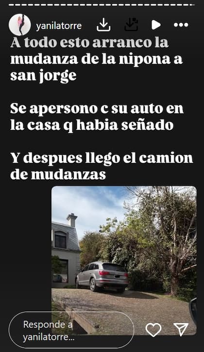 La historia que subió Yanina Latorre y que hizo enojar a la China Suárez (Foto: Captura Instagram @yanilatorre)