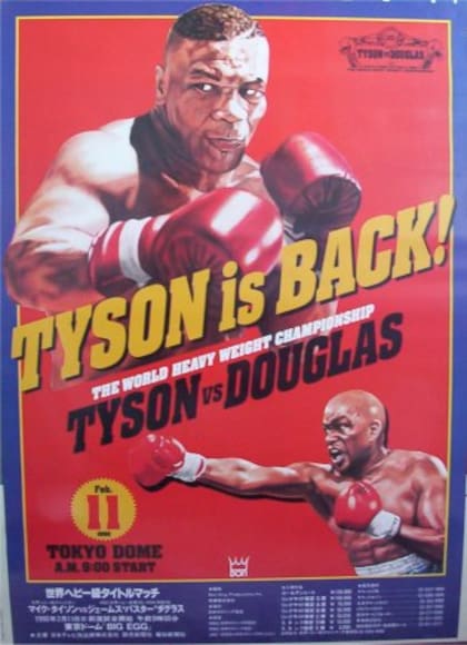 La histórica pelea de 1990, Mike Tyson contra James "Buster" Douglas. "Sólo tenía una estrategia, sobrevivir ”, reconoció Douglas.