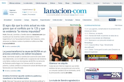 La home de lanacion.com en 2010 (LN6)