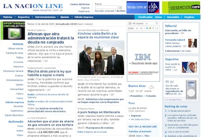 La quinta versión de lanacion.com (2005)