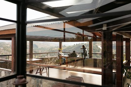 La Hostería El Durazno tiene muy linda vista sobre las sierras.