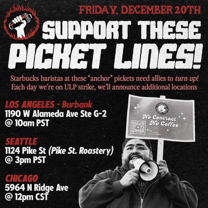 La huelga tiene tres puntos base en Los Angeles, Seattle y en Chicago, y se podría extender a más lugares a lo largo y ancho de EE.UU.