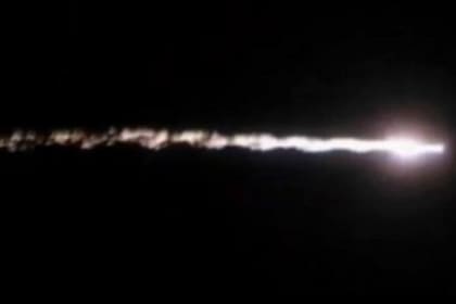 La huella lumínica que se pudo ver en la madrugada