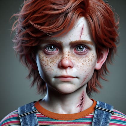 La IA arrojó una imagen de cómo se vería Chucky como un niño de carne y hueso