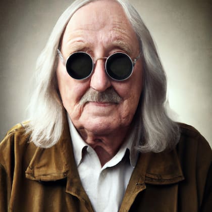 La IA de Canva imagina como podría haberse visto John Lennon de anciano