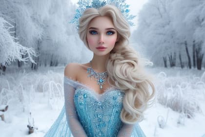 La IA imagina a Frozen con mirada angelical y dulce