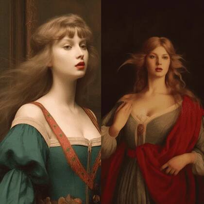 La IA recreó la imagen de Taylor Swift como pintura de Leonardo da Vinci