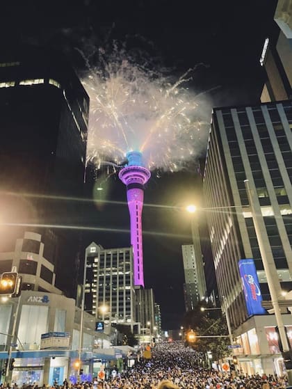 La icónica Sky Tower en Auckland.