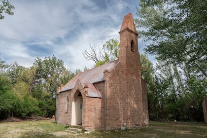 La iglesia anglicana de San David está entre Dolavon y Gaiman