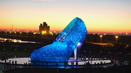 La iglesia con forma de zapato está en Chiayi, al oeste de Taiwán