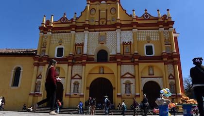 La iglesia de San Cristóbal de las Casas donde el Papa ofició una homilía para los pueblos indígenas locales