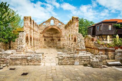 La iglesia de Santa Sofía, en Nessebar, Bulgaria