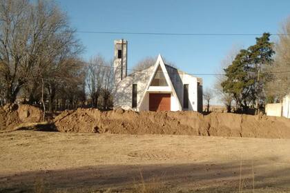La iglesia que quedó bloqueada en la zona rural de La Punilla