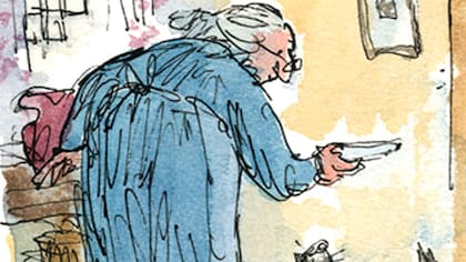 La ilustración del dibujante británico Quentin Blake