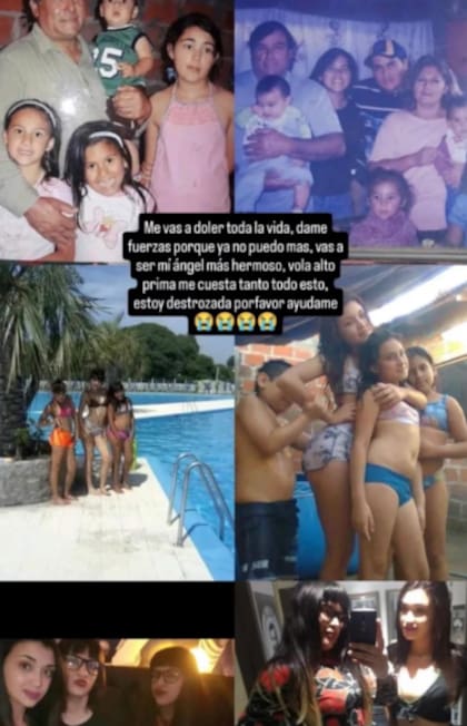 La imagen compartida por Ayelén, una de las primas de Narela Barreto