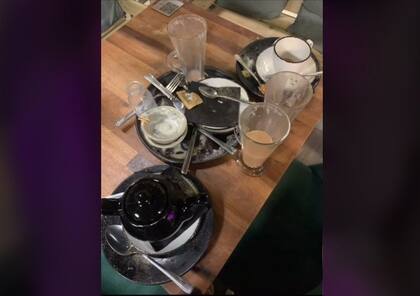 La imagen compartida por la mesera. Fuente: TikTok