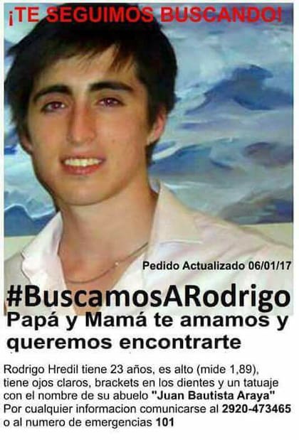 La imagen con la cara de Rodrigo fue ampliamente difundida en las redes sociales durante estos dos años y tres meses