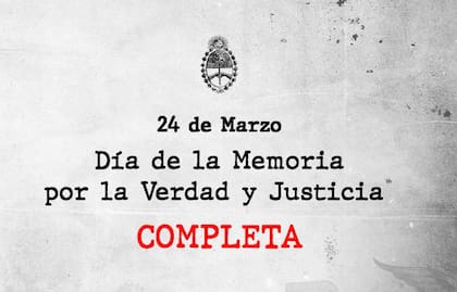 La imagen con la que comienza el video publicado por el Gobierno sobre el Día de la memoria