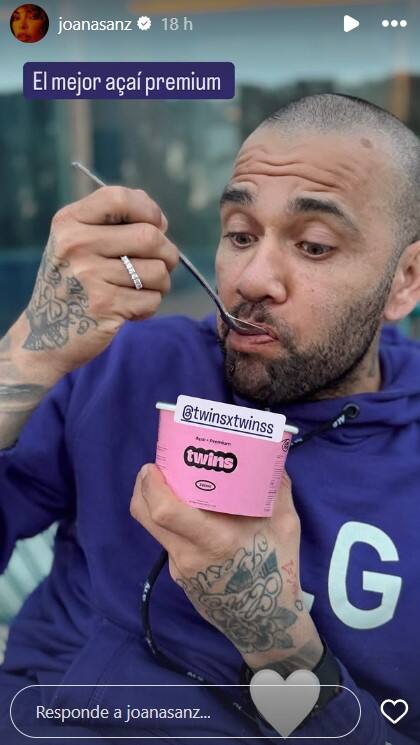 La imagen de Dani Alves que publicó Joana Sanz