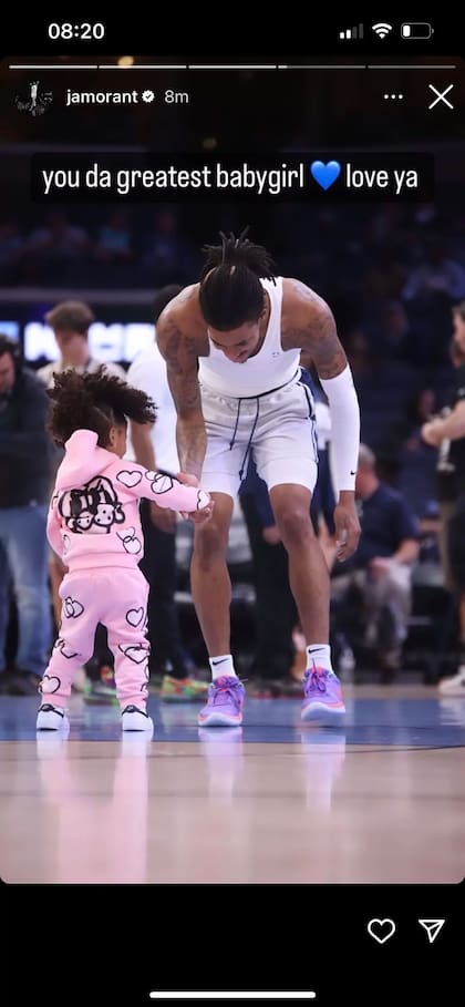 La imagen de Ja Morant en Instagram con su hija