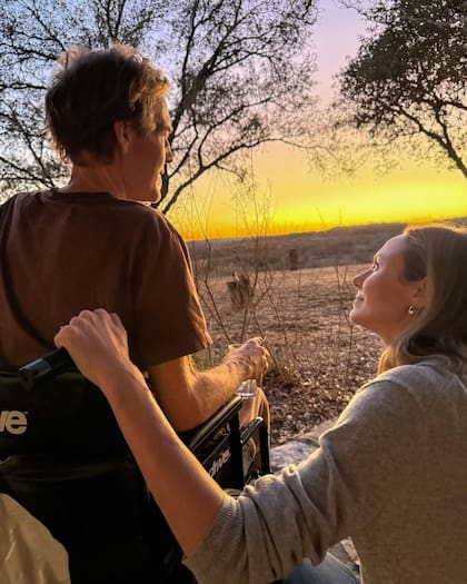 La imagen de la despedida entre el actor y su amiga Stacy Keibler