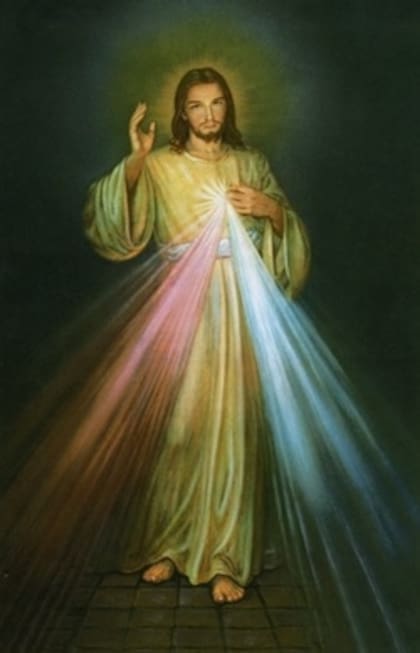 La imagen de la parición de la Divina Misericordia