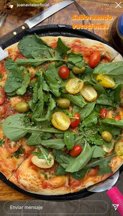 La imagen de la pizza vegana que compartió la nieta de Mirtha Legrand con sus seguidores