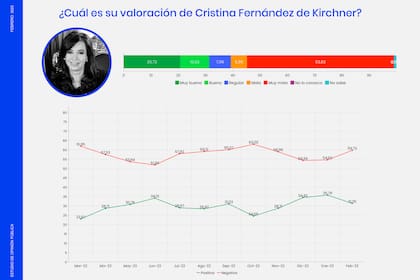 La imagen de la vicepresidenta Cristina Kirchner