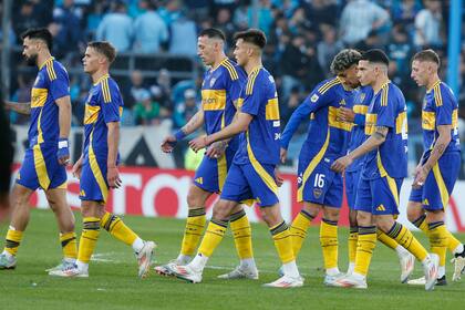 La imagen de los jugadores de Boca en el entretiempo de la derrota ante Racing