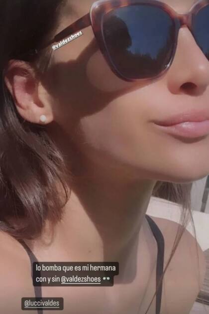 La imagen de Lucía Valdes, hermana de Guillermina, llamó la atención en las redes por el parecido que hay entre ambas