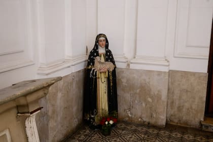 La imagen de Santa Inés, única sobreviviente del incendio