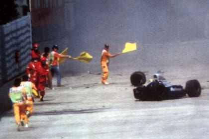 La imagen del accidente de Ayrton Senna en 1994