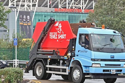 La imagen del camión de basura en Manchester