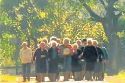 La imagen del film en la plaza Ciudad de Banff