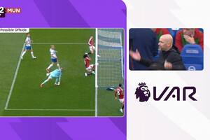 La imagen del VAR que detectó la irregularidad por la que se anuló el gol de Garnacho