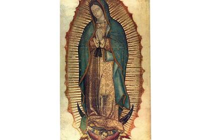 La imagen original de la Virgen de Guadalupe sobre la tilma de Juan Diego (Dominio público)