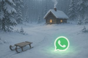 La imagen para vestir la aplicación de mensajería con tonos invernales