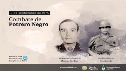 La imagen publicada por el Ejército de Berdina y Maldonado